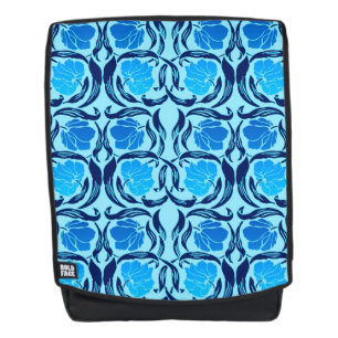 William Morris Pimpernel, Denim & Light Blue Backpack