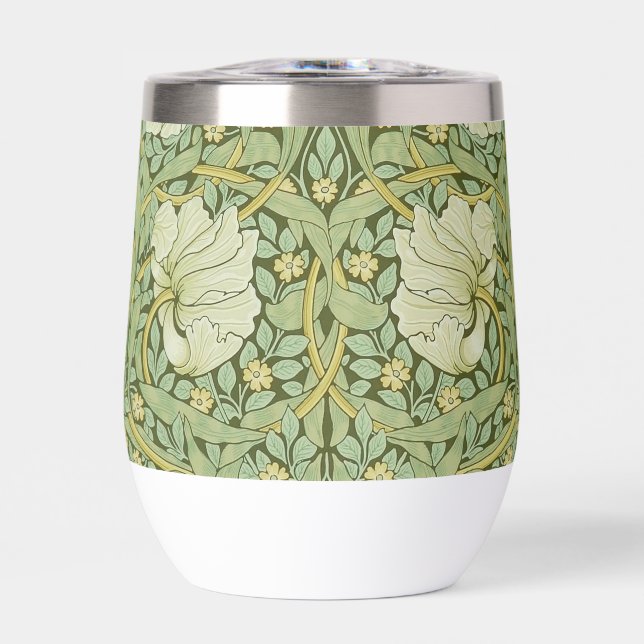 William Morris Pimpernel Floral Blue Wallpaper (Front)