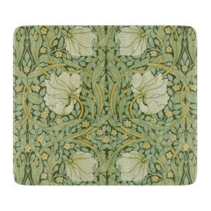 William Morris Pimpernel Floral Blue Wallpaper Cutting Board
