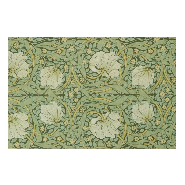 William Morris Pimpernel Floral Blue Wallpaper Faux Canvas Print | Zazzle