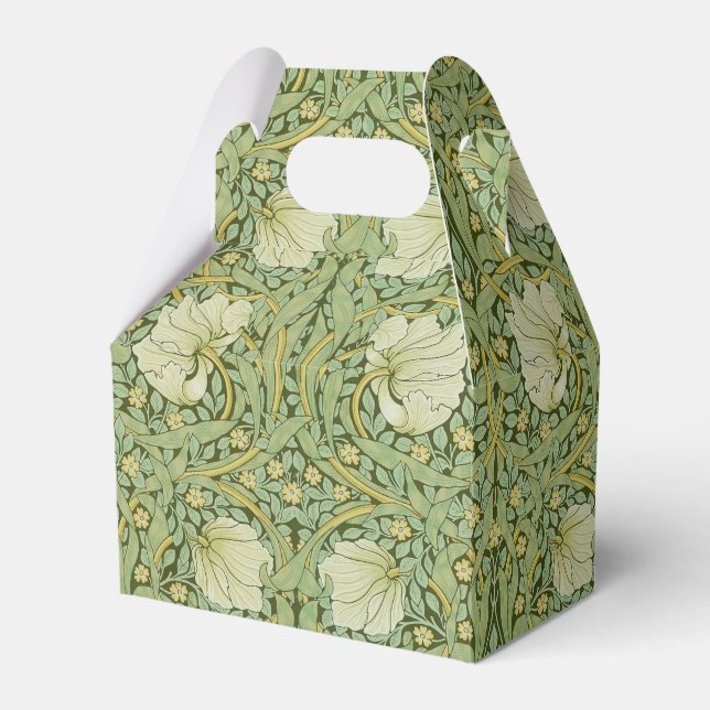 William Morris Pimpernel Floral Blue Wallpaper Favour Box (Front Side)