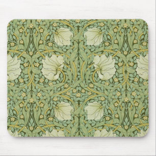 William Morris Pimpernel Floral Blue Wallpaper Mouse Mat