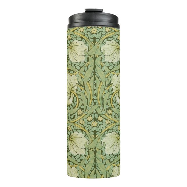 William Morris Pimpernel Floral Blue Wallpaper Thermal Tumbler (Front)