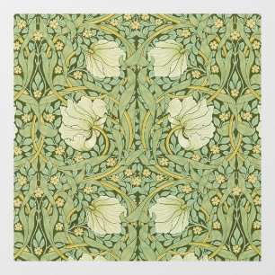 William Morris Pimpernel Floral Blue Wallpaper Window Cling