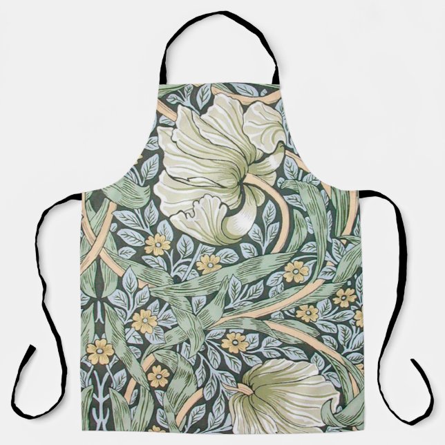 William Morris Pimpernel Floral Wallpaper Apron (Front)