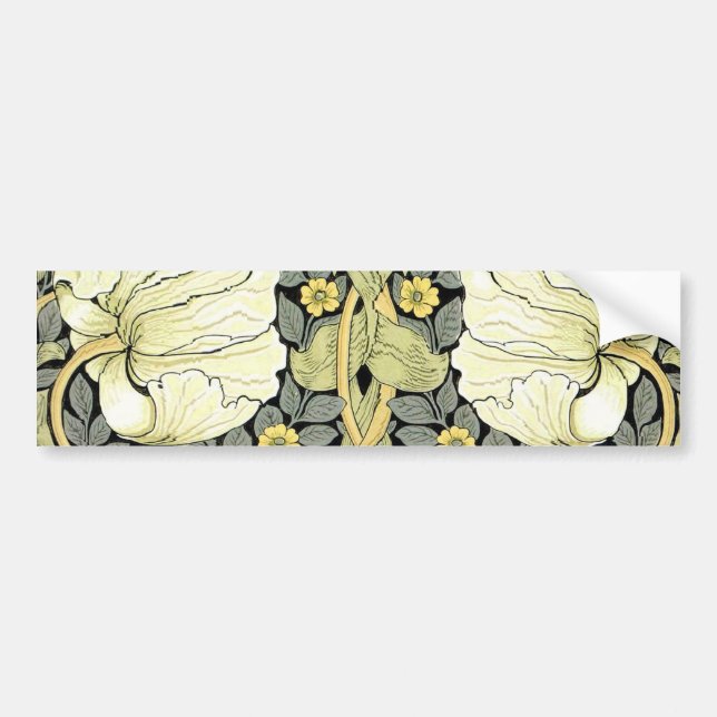 William Morris Pimpernel Floral Wallpaper Bumper Sticker (Front)