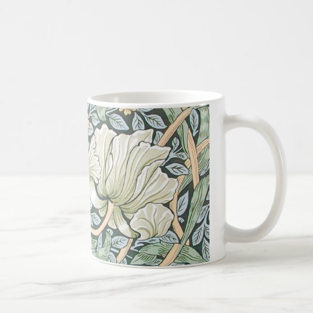 William Morris Pimpernel Floral Wallpaper Coffee Mug (Right)