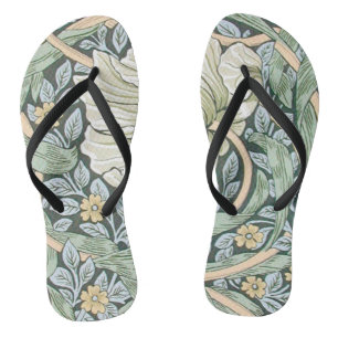 William Morris Pimpernel Floral Wallpaper Flip Flops