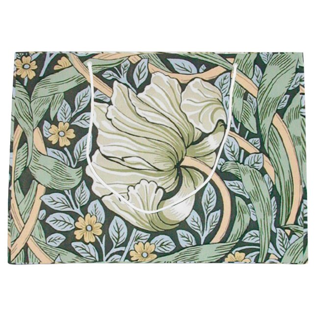 William Morris Pimpernel Floral Wallpaper Large Gift Bag (Front)