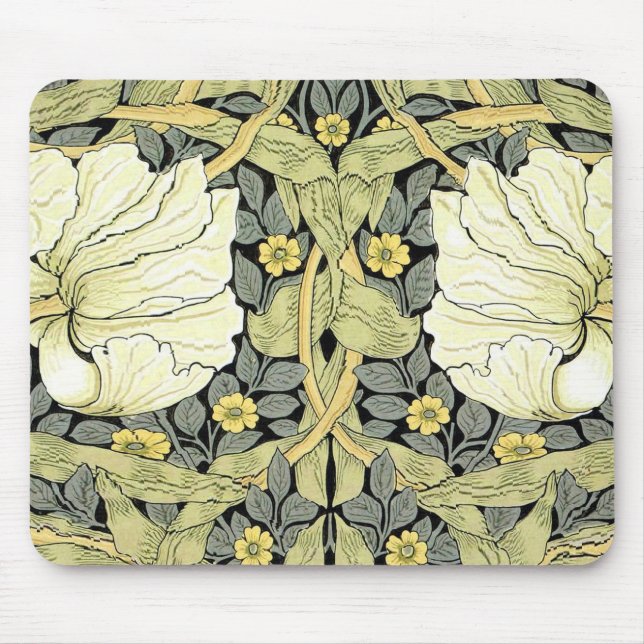 William Morris Pimpernel Floral Wallpaper Mouse Mat (Front)