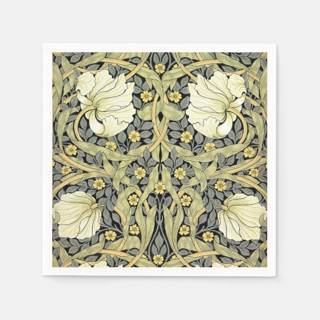 William Morris Pimpernel Floral Wallpaper Napkin (Front)