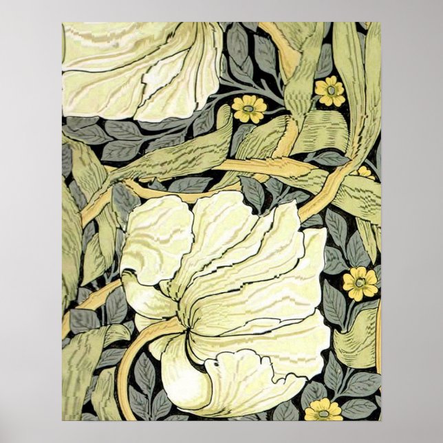 William Morris Pimpernel Floral Wallpaper Poster (Front)