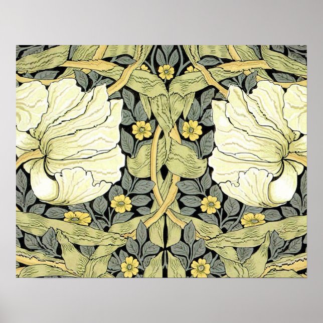 William Morris Pimpernel Floral Wallpaper Poster (Front)
