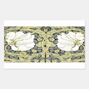William Morris Pimpernel Floral Wallpaper Rectangular Sticker