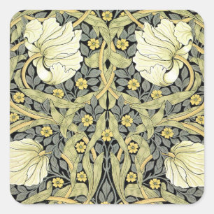 William Morris Pimpernel Floral Wallpaper Square Sticker