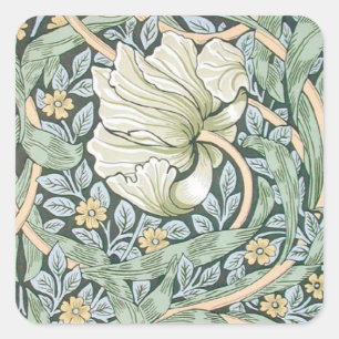 William Morris Pimpernel Floral Wallpaper Square Sticker
