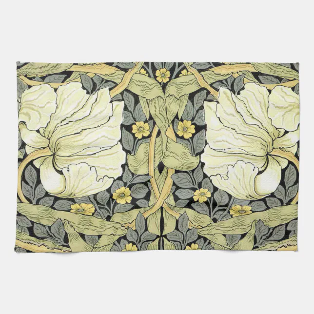 William Morris Pimpernel Floral Wallpaper Tea Towel | Zazzle
