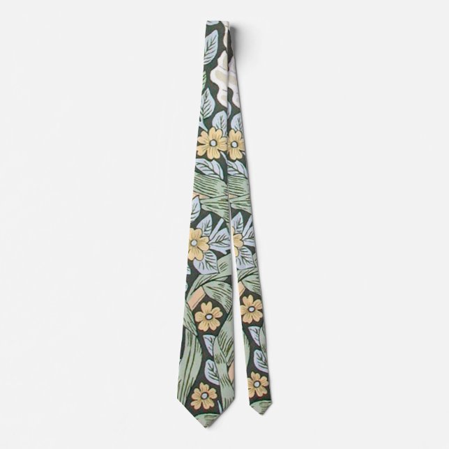 William Morris Pimpernel Floral Wallpaper Tie (Front)