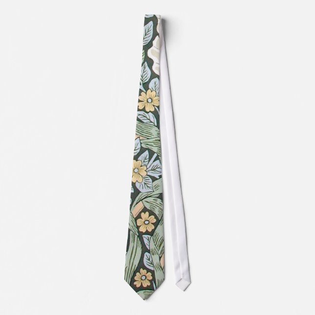 William Morris Pimpernel Floral Wallpaper Tie (Front)