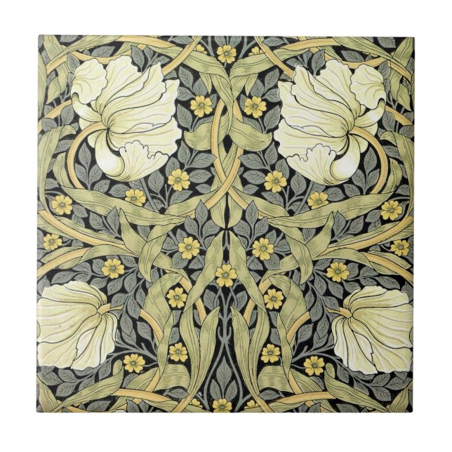 William Morris Pimpernel Floral Wallpaper Tile (Front)