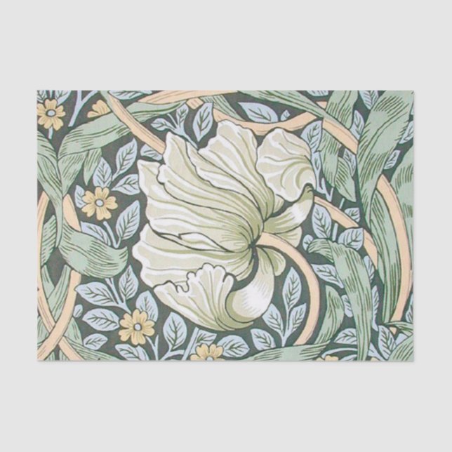 William Morris Pimpernel Floral Wallpaper Tissue Paper (Front)