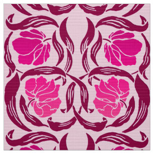 William Morris Pimpernel, Fuchsia & Light Pink Fabric