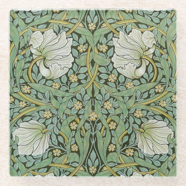William Morris - Pimpernel Glass Coaster (Front)
