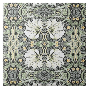 William Morris Pimpernel Intricate Floral Pattern Tile