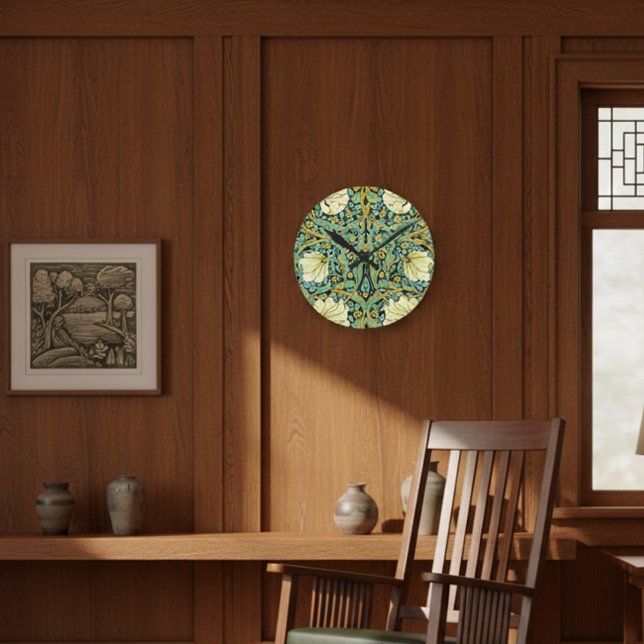 William Morris Pimpernel Mission Style Round Clock (Creator Uploaded)