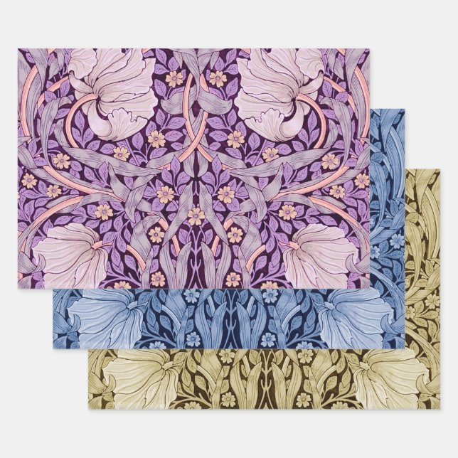 William Morris, Pimpernel Monotone Wrapping Paper Sheet (Set)