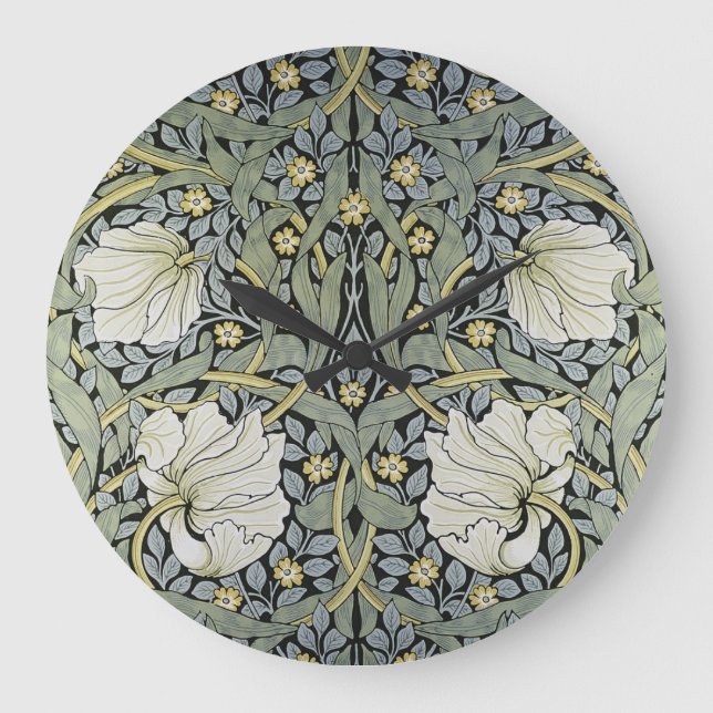 William Morris - Pimpernel  Pattern Design Large Clock (Front)