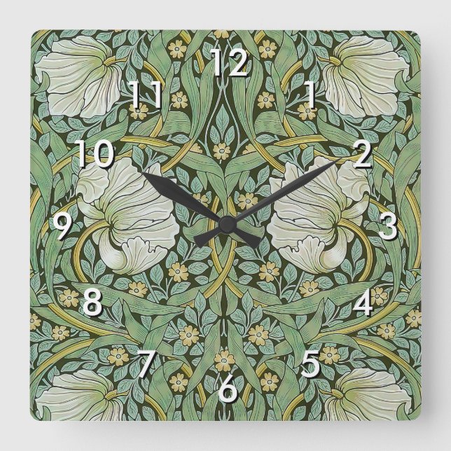 William Morris - Pimpernel Square Wall Clock (Front)