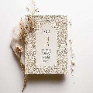 William Morris Pimpernel Table Number Card