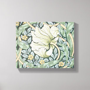 William Morris Pimpernel Tulips Botanical Art Canvas Print