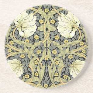 William Morris Pimpernel Tulips Botanical Art Coaster