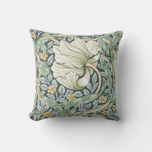 William Morris Pimpernel Tulips Botanical Art Cushion