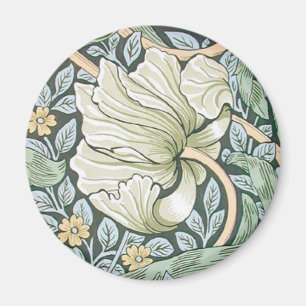 William Morris Pimpernel Tulips Botanical Art Magnet