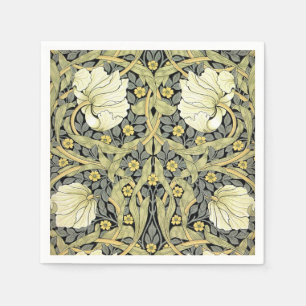 William Morris Pimpernel Tulips Botanical Art Napkin