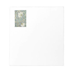 William Morris Pimpernel Tulips Botanical Art Notepad
