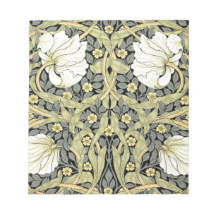 William Morris Pimpernel Tulips Botanical Art Notepad