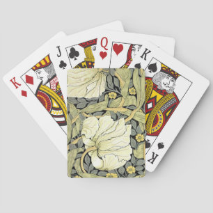 William Morris Pimpernel Tulips Botanical Art Playing Cards