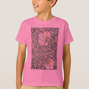 William Morris Pimpernel Tulips Botanical Art T-Shirt