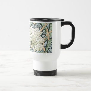 William Morris Pimpernel Tulips Botanical Art Travel Mug