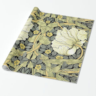 William Morris Pimpernel Tulips Botanical Art Wrapping Paper