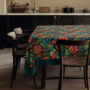 William Morris Pimpernel vibrant colours colourful Tablecloth
