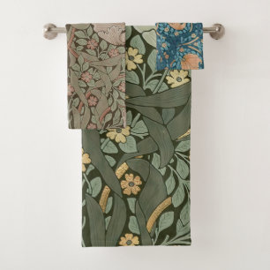 William Morris Pimpernel Vintage Pattern Bath Towe Towel Set
