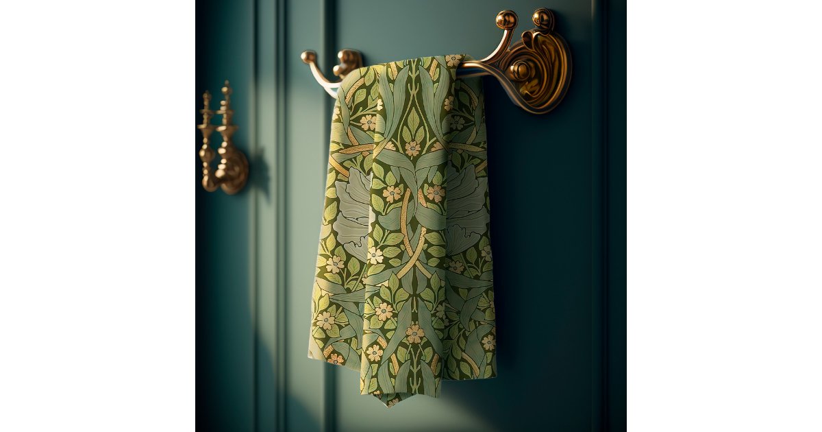 William Morris Pimpernel Vintage Pattern Bath Towel Set Zazzle