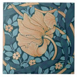 William Morris Pimpernel Vintage Pattern Ceramic T Tile<br><div class="desc">William Morris Pimpernel Floral Vintage Art Wallpaper Design William Morris was an English textile designer, artist, writer, and socialist associated with the Pre-Raphaelite Brotherhood and British Arts and Crafts Movement. He founded a design firm in partnership with the artist Edward Burne-Jones, and the poet and artist Dante Gabriel Rossetti. This...</div>