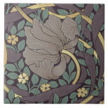 William Morris Pimpernel Vintage Pattern Ceramic T Tile<br><div class="desc">William Morris Pimpernel Floral Vintage Art Wallpaper Design William Morris was an English textile designer, artist, writer, and socialist associated with the Pre-Raphaelite Brotherhood and British Arts and Crafts Movement. He founded a design firm in partnership with the artist Edward Burne-Jones, and the poet and artist Dante Gabriel Rossetti. This...</div>