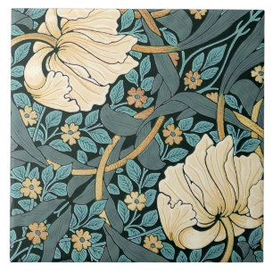 William Morris Pimpernel Vintage Pattern Ceramic T Tile